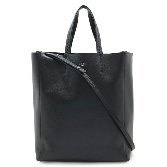 CELINE Black Leather Shoulder Bag - Picture 1 of 8